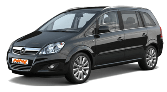 rent a family 5+2 seats car - OPEL Zafira in Sofia from NAYcar rental
